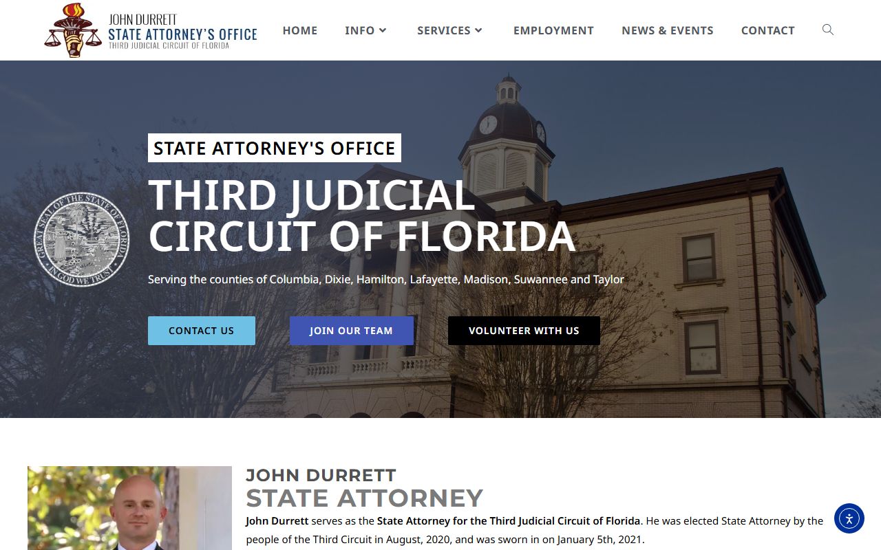 Third Judicial Circuit State Attorney serving Dixie County